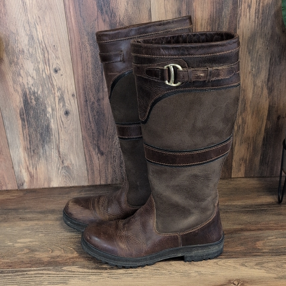Mountain Horse Devonshire Tall Brown Leather Riding Equestrian Boots 9.5 - Picture 2 of 14